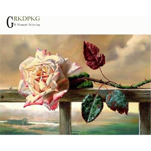 Diamond Painting Rose Flower Diamond Cross Stitch Square Diamond Sets Unfinished Full Diamond Embroidery Home Decoration drill