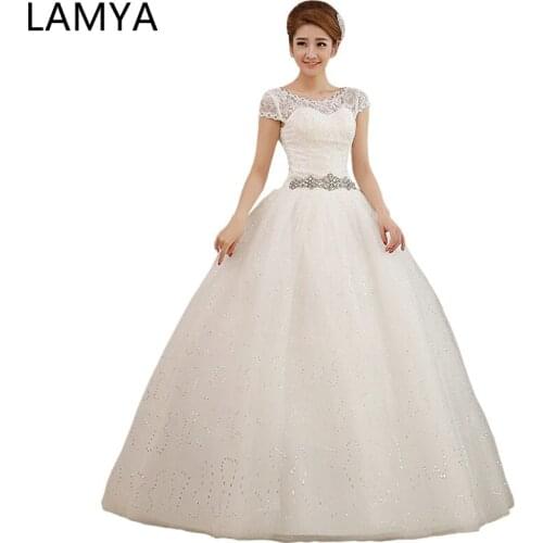 Pregnant Dress Weding Crystal Sashes IvoryTulle Bride Gown Floor Length Marriage Lace Up Back Customized robe grosse