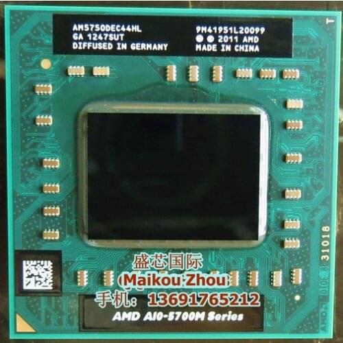AMD laptop Mobile A10 5750M A10-5750m a10 5750M Socket FS1 CPU 4M Cache/2.5GHz/Quad-Core Laptop processor for GM45/PM45