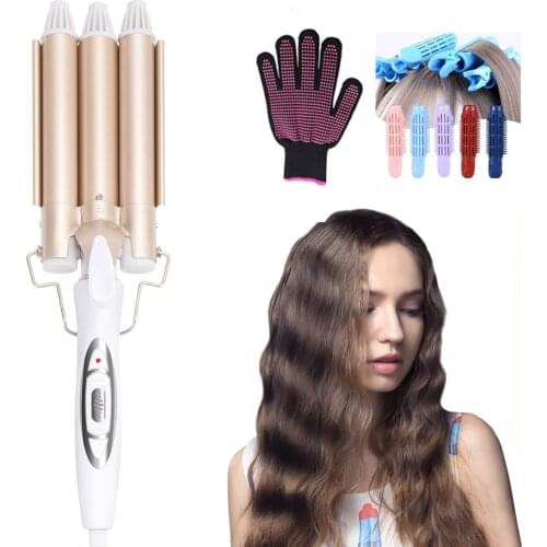 Professional Curling Iron Ceramic Triple Barrel Hair Styler Hair Lectric Curlers Electric Irons Curling Hair Waver Styling Tools