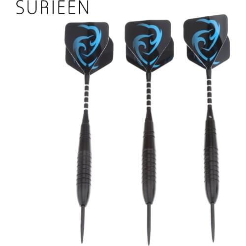 Professional 3 Pcs 22g Steel Needle Tip Darts Steel Point Dart Set - Aluminum Shaft & Barrel & Nice Torpedo Type Dart Flights