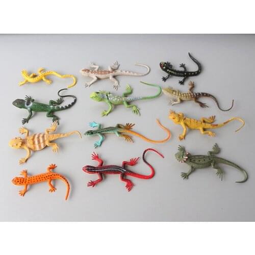 Pvc figure model toy lizard 12pcs/set