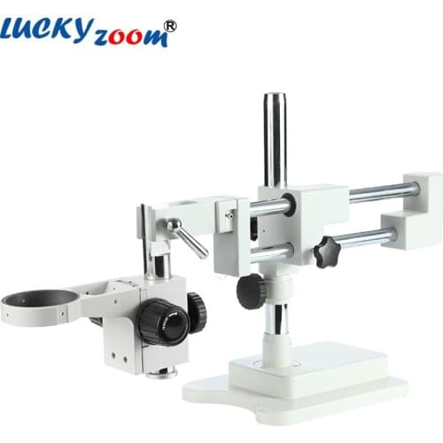 Luckyzoom Strong Flexible Trinocular Double Arm Base For Stereo Zoom Microscope Stage A1 Microscopio Accessories Free Shipping