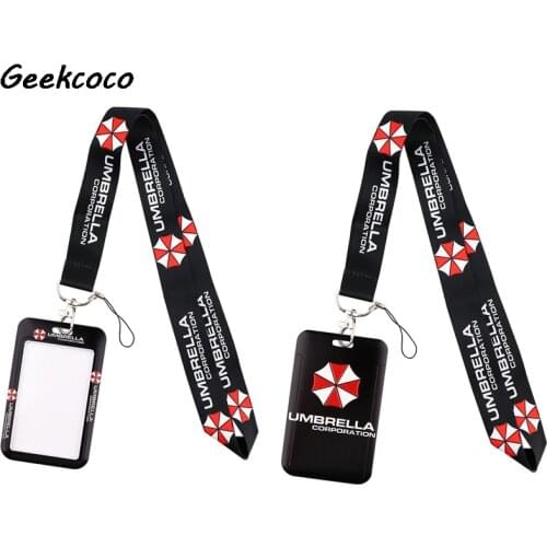 J2613 Movie Umbrella ID Card Holder Lanyard Name Credit Card Holders Bank Card Neck Strap Card ID Holders Identity Badge