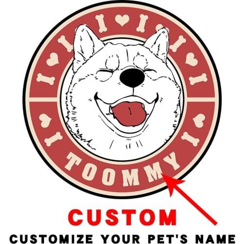 Cute animals dogs in Janpa Private Custom iron on patches for clothes Washable Heat-sensitive patches Heat Transfer PVC Patch