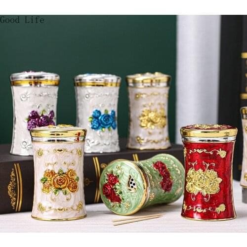 Light Luxury Small Waist Toothpick Dispenser Home Living Room Toothpick Storage Box For Restaurant KTV