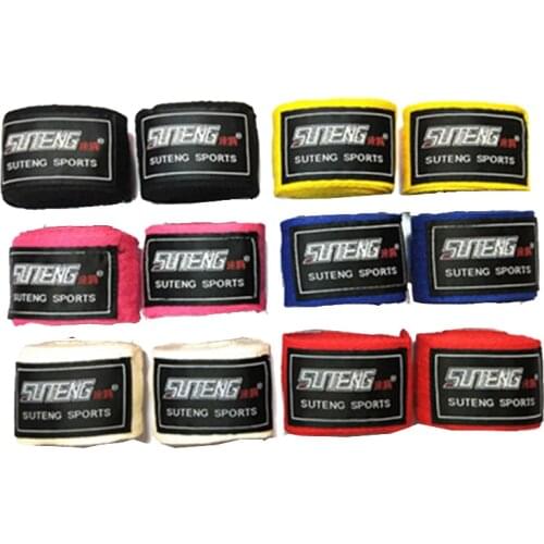 1 Pair Cotton 2.5 Meters Muay Thai MMA Boxing Bandages Martial Art Sanda Sparring Hand Wraps Straps 2019 EO