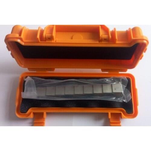 10 STEP STAINLESS STEEL UT Test Block with Orange Case from 1m to 10mm