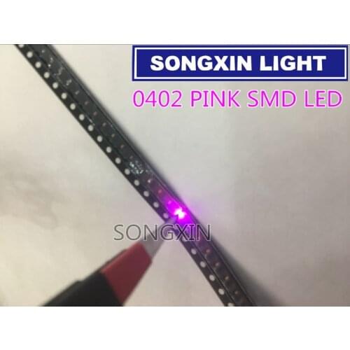 100PCS 0402 1005 1.0X0.5mm pink light SMD light-emitting diode SMD LED Lamp bead 1.0*0.5*0.35MM