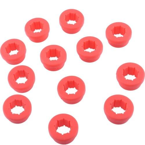 12Pcs Plastic Car Bushings Replacement Red Fit for Skunk2 EK EG ES EP Rear Lower Control Arms & Camber Kits