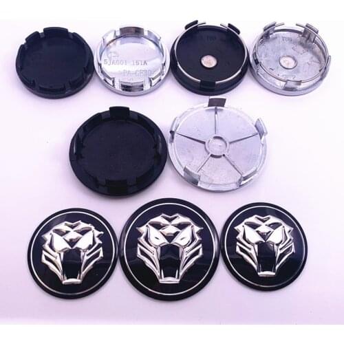 4pcs 56mm 60mm 65mm 68mm Tiger Car Logo Wheel Center Hub Cap Rim Badge Covers Refit Emblem Decoration Sticker Auto Accessories