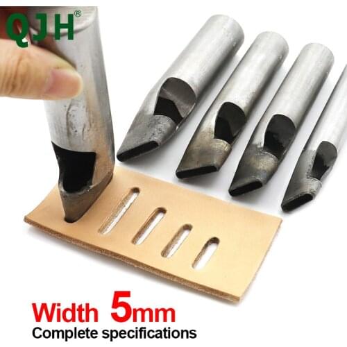 5mm*6/7/8/9/10/11/12/13/14mm DIY Drilling Bit Leather Craft Puncher Flat Hole Punch Maker Cutter Chisel Tool Set