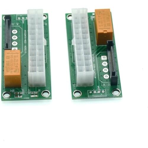 Add2psu Dual Psu Power Supply Adaptor Sync Starter Extender ATX 24Pin To Molex SATA 4PIN Power Card For BTC Miner Mining