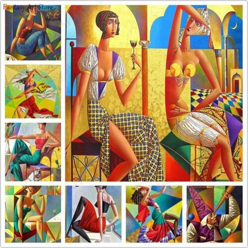 5D DIY Adult Works Van Gogh Style Diamond Painting Cross Stitch Cubism Full Square Diamond Mosaic Embroidery Full Circle Diamond