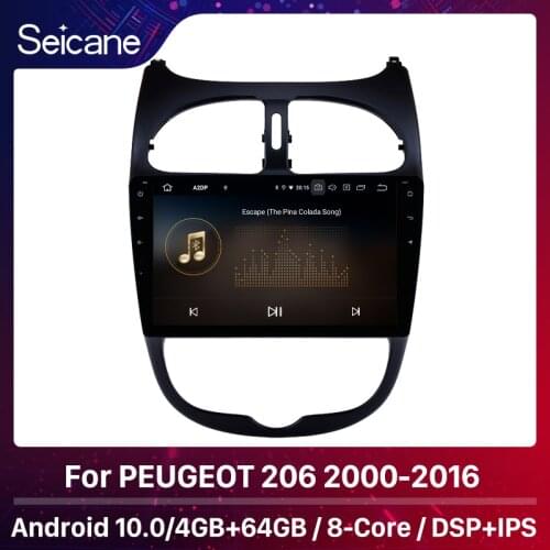 Seicane 9" Android 10.0 Car Radio WIFI Bluetooth Multimedia Player For 2000 2001 2002 2003 2004 2005 2006 2007-2016 PEUGEOT 206