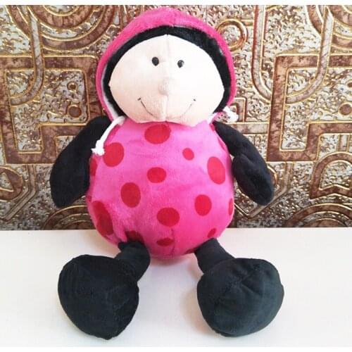 Children Plush Stuffed Toys Ladybug with hat 35cm Baby Kid Toy for Christmas Birthday Gift