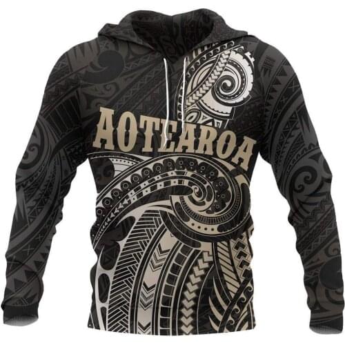Maori Tattoo with Map New Zealand 3D Print Unisex Deluxe Hoodie Men Sweatshirt Streetwear Zip Pullover Casual Jacket Tracksuit-5