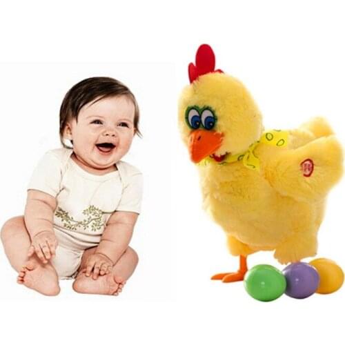 Chicken Laying Egg Electric Plush Crazy Chicken Crazy with Sound Music