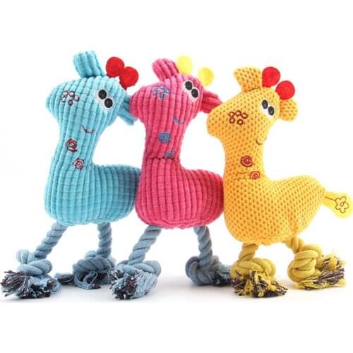 Lovely Plush Deer Sound Squeaky Pet Dog Chewing Bite Teeth Cleaning Play Toy Dog accessories Mascotas Suministros para perros