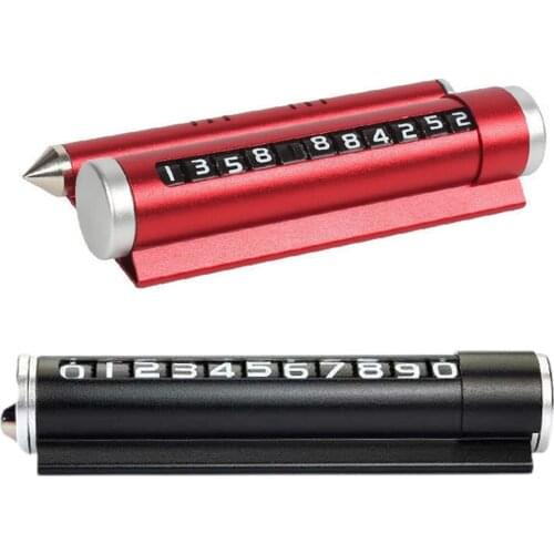 Multifunctional Temporary Mobile Parking Phone Number Plate Escape Safety Hammer Phone Holder Car Aromatherapy