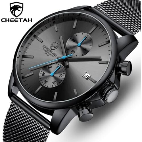 CHEETAH Men Watches Top Brand Luxury Sport Quartz Watch for Mens Fashion Chronograph Waterproof Wristwatch Relogio Masculino