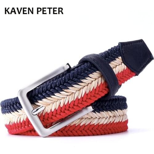 The Newest Unisex Braided Woven Belt Mixed Color For Jeans Wax Rope and Straw Material Belt Suit Woman And Men With Big Size