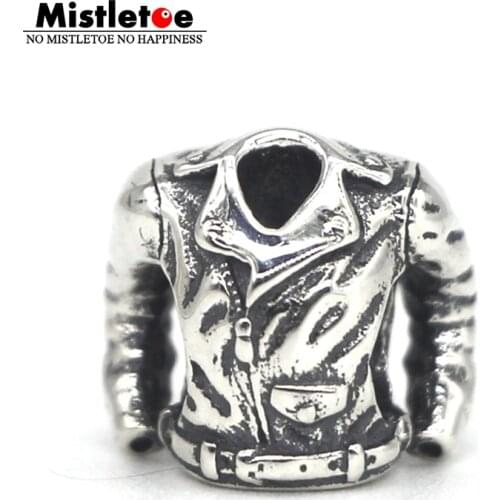 Mistletoe 925 Sterling Silver Michael Jacksons coat Charm Bead European Bracelet Jewelry