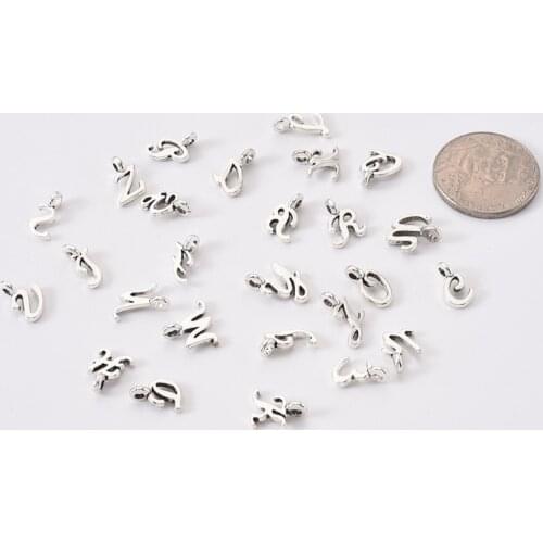 New Alloy Pendant A-Z 26 Letter Pendant Big Hole Diy Pendant Handmade Jewelry Multifunctional Making Accessories