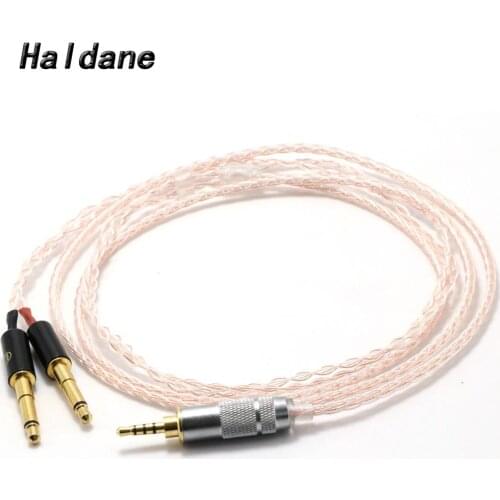 Haldane 2.5mm Balanced Single Crystal copper Sivler Mix Replacement Headphones Upgrade Cable for Meze 99 Classics/Focal Elear