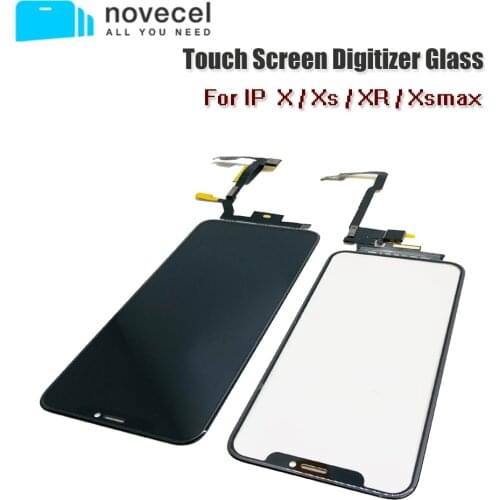 Novecel Black Touch Screen with Extend Touch Flex Cable No Need Soldering for iPhone 12 12pro 11 Pro X Xs Max Replacement Parts