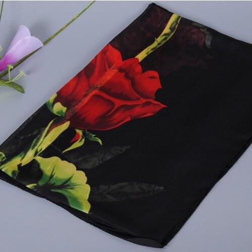 Fashion Rose Print Scarfs Women Long Soft Wrap Scarves Ladies Shawl Chiffon Scarf 2020 New Design Scarves Female Платок Женский