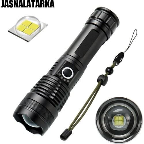 High Power LED Flashlights Rechargeable Ultra Bright Torch Outdoor Long-range Camping Flashlight 5 Switch Mode Aluminum Alloy