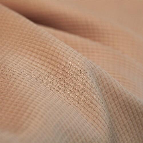 Yarn-dyed 3D waffle check and plaid silk blends cotton fabric, sculpture, sewing for dress, skirt, jacket, craft by the yard