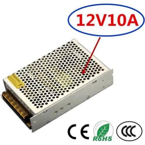 DC12V Lighting Transformers LED Driver Power Adapter 10A for LED Strip Light Switch Power Supply 120W