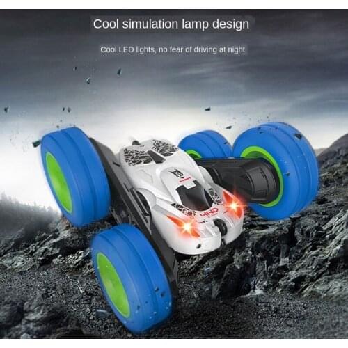 High Speed Tumbling Crawler Vehicle 1/28 RC Stunt Car 360 Degree Flips Double Sided Rotating Tumbling Remote Distance 45m RC Car