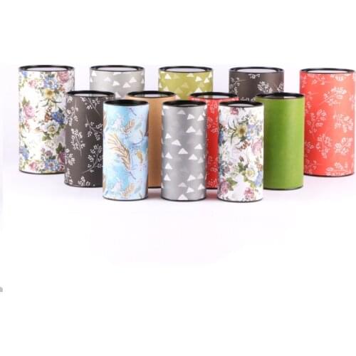 Xin Jia Yi Packaging Printed Round Paper Box with Tin Lid Product Customized Different Color Gift Tube Package Wholesale Supplie