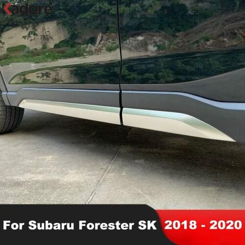 For Subaru Forester SK 2018 2019 Stainless Steel Car Side Door Body Molding Trim Decorative Strip Car Styling Accessories