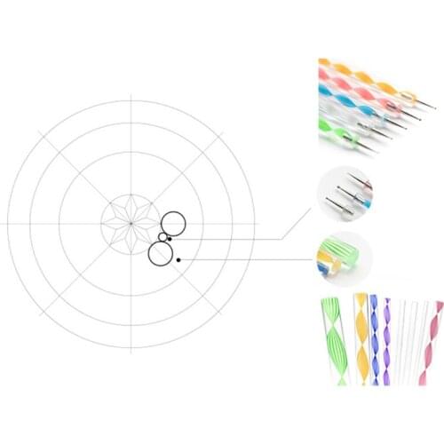 50LB 23Pcs Mandala Dotting Tools Kit Stencil Ball Stylus Tray for Painting Rock Clay