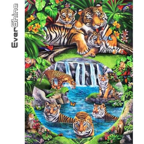 Evershine Diamond Embroidery Animals 5D DIY Picture Of Rhinestone Cross Stitch Animal Diamond Painting Kit Mosaic Wall Art