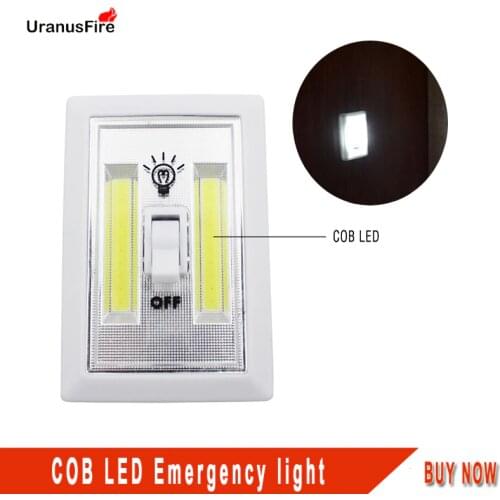 Uranusfire 10w COB LED Emergency Light White Tent Night Light Magnetic Door Wall lighting Lamp power by AAA battery