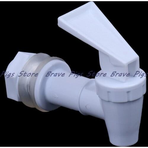 1pcs White Plastic Water Dispenser Tap Thread Dia Bottled Water Dispenser Spigot Faucet Bibcocks