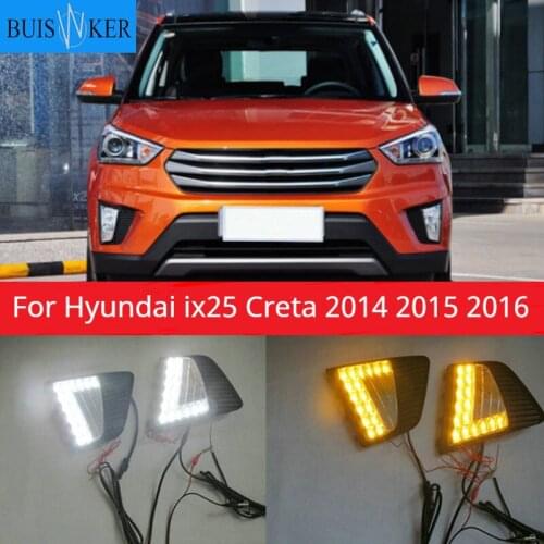 For Hyundai ix25 Creta 2014 2015 2016 Driving DRL Daytime Running Light fog lamp Relay 12V LED Daylight car styling