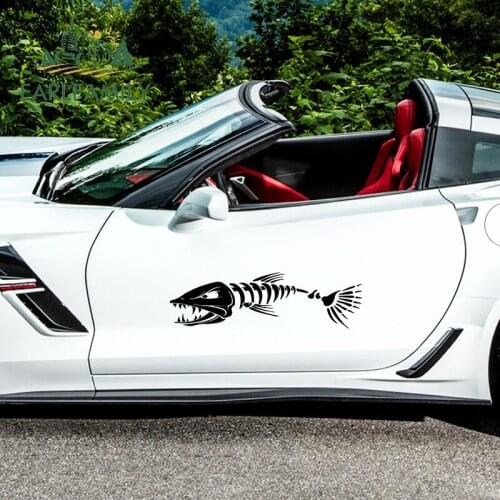 EARLFAMILY 43cm x 12.5cm For Fish Bones Car Stickers Vinyl Material Decal Motorcycle Personality Decals Scratch-Proof Decor