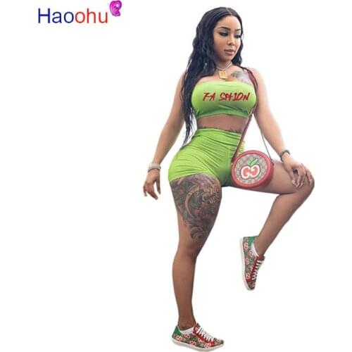 HAOOHU Women Set Workout Shirts Sport Pants Bra Gym Clothing Short Crop Top High Waist Running Leggings Sports Set