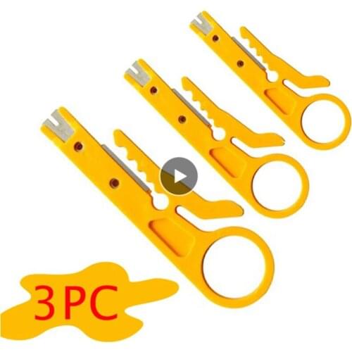 3PCS Stripper Knife Cable Stripping Wire Cutter DIY Multi Mini Portable Wire Stripper Home Hand Tool Crimper Pliers Repair Tool