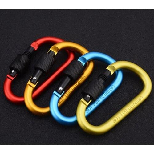 Carabiner Travel Kit Camping Equipment Aluminum Alloy Survival Gear Camp Mountaineering Hook Outdoor Carabiner Bag Buckle Lock