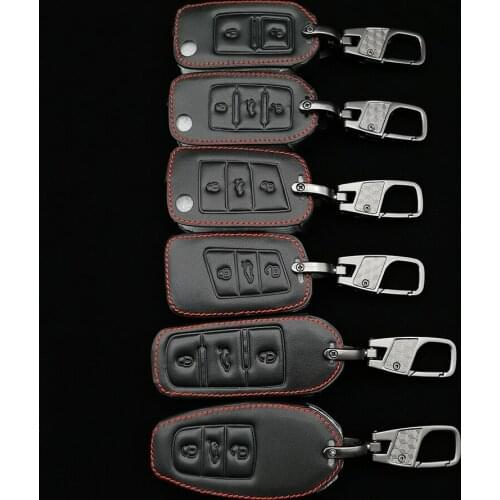 New Styles Leather Key Case Cover For Volkswagen Vw Jetta Golf Polo Passat Tiguan For Skoda Octavia Seat Bag Accessories