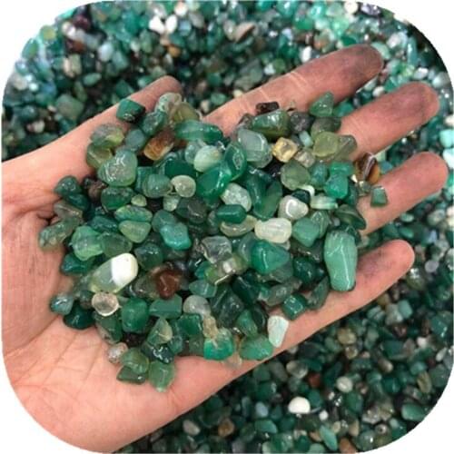 Green Agate Crystal Chips Healing Stones Wholesale Natural Polished Gravels For Decoration