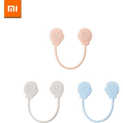 3 pcs Xiaomi multi-function magnetic Storage strap cable organizer 3 mixed colors Simple silicone for cable food smart home