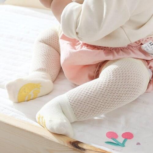 Newborn Infant Over Knee High Sock With Print Child Kids Girl Boy Baby Summer Cotton Mesh Cute Funny Anti Slip Long Sock Kawaii